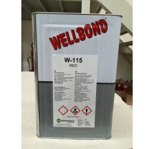 Лепило Wellbond W-115 за дунапрен, 15 kg, прозрачно червено