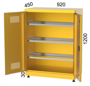 Шкаф за опасни химикали с 3 рафта  KOCEL- 7460