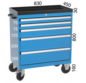 Количка за инструменти с 5 чекмеджета KOCEL -8105