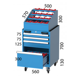 CNC количка с 4 чекмеджета  KOCEL - 2750