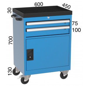 Количка с 2 чекмеджета и 1 шкаф KOCEL - 8079