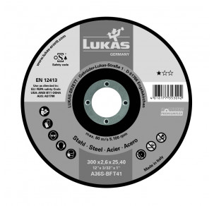 Диск за стомана - плосък Lukas T41 350x2.6x25.4 PREMIUMFLEX