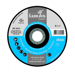 Диск за стомана - вдлъбнат Lukas T27 125x6x22.2  PREMIUMFLEX