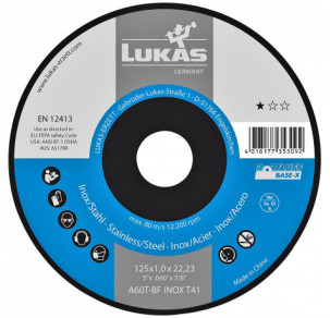Диск за стомана - плосък Lukas 125x1.0x22.23 BASE-X