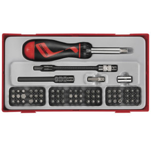Комплект отвертка с накрайници на 1/4" Teng Tools TTMD74
