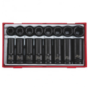 Комплект ударни вложки Teng Tools на 1/2''  13-24 mm, къси и удължени