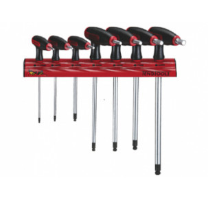 Комплект шестостенни ключове Т-образна дръжка Teng Tools 2.5-8 mm