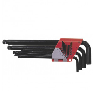 Комплект Г-образни ключове шестостен Teng Tools 5/64-3/8", сфера