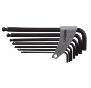 Комплект Г-образни ключове шестостенTeng Tools 1/8-3/8", сфера