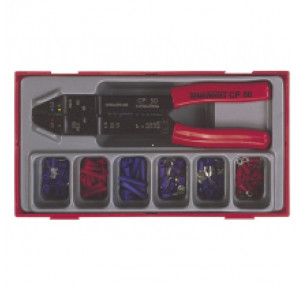 К-т кримпващи клещи Teng Tools 0.75 до 6 и 120 бр. клеми