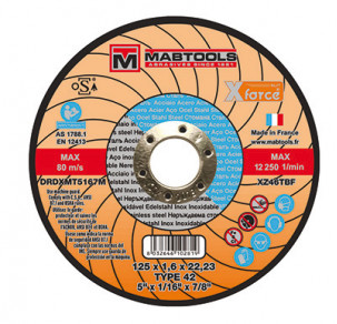 Диск за неръждаема стомана Mabtools 125x2.0x22.23  XZ46Q IBF27