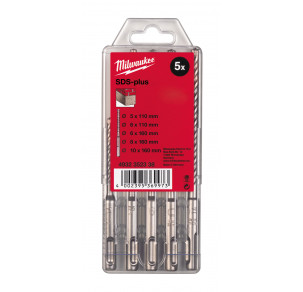 Комплект свредла за бетон SDS-Plus Milwaukee, 5 части