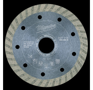 Диамантен диск за рязане Milwaukee, DUT 115 mm