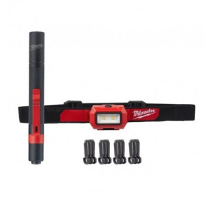 Комплект челник и фенерче Milwaukee HL2IPL-LED