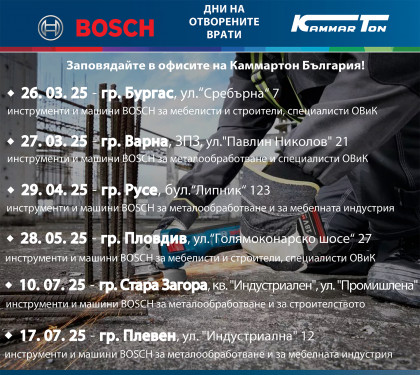 ДНИ НА ОТВОРЕНИТЕ ВРАТИ С BOSCH